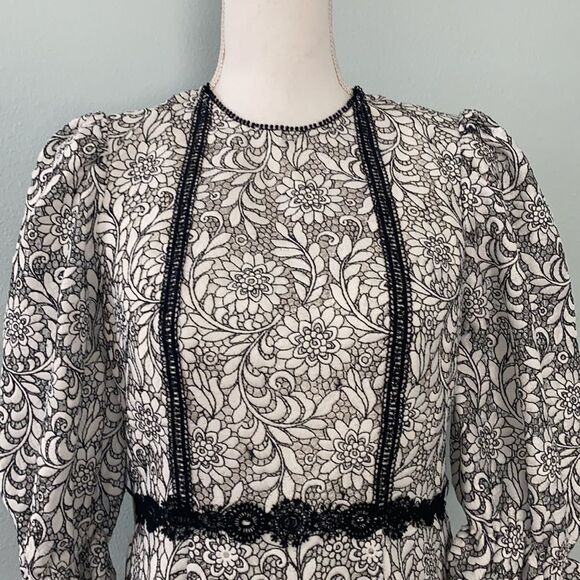 NWT Anthropologie Monique Lhuillier Lace Dress 6P - Picture 6 of 16